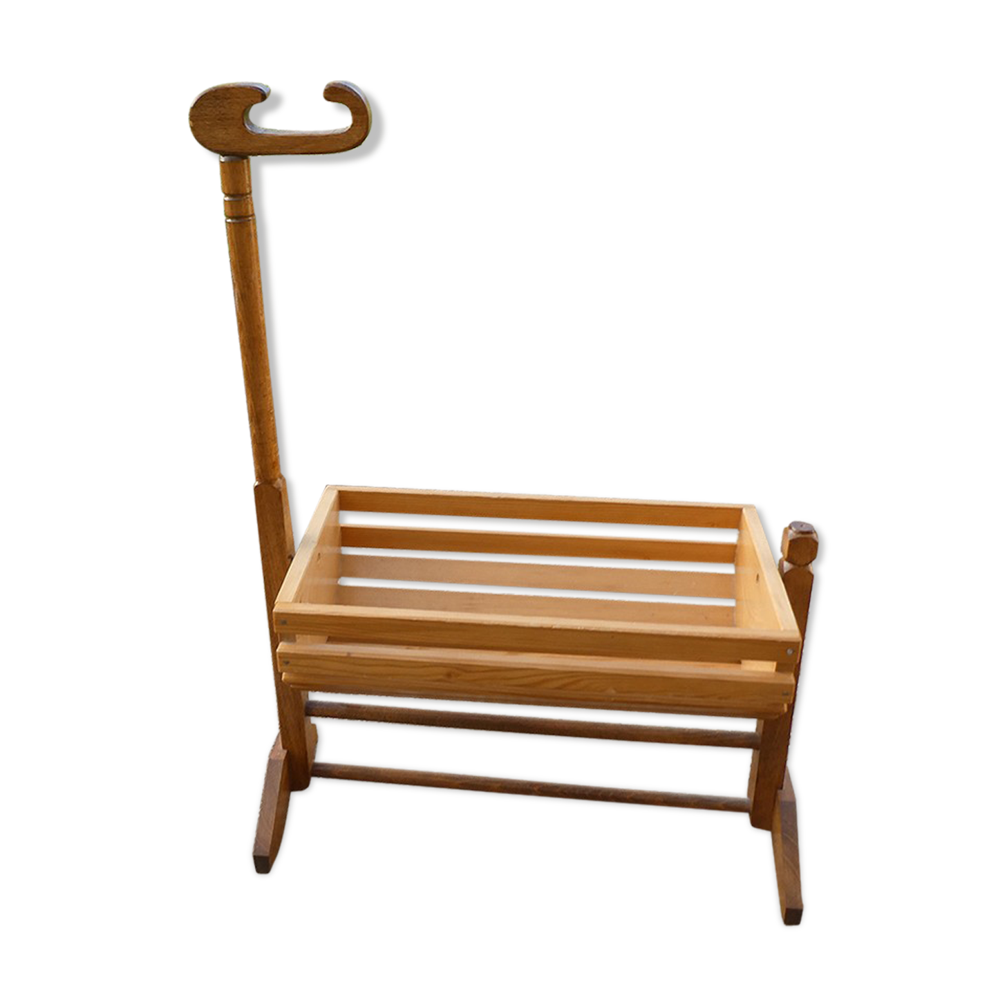 Vintage rocking doll bed cradle