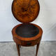 Table bouillotte/table jeu de Style Louis XVI en marqueterie vers 1900