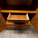 Scandinavian teak cabinet 1960 with mounting plan