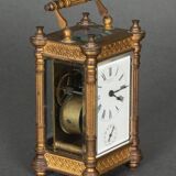 Clock Tiffany & Co New York officer's clock skeleton columns