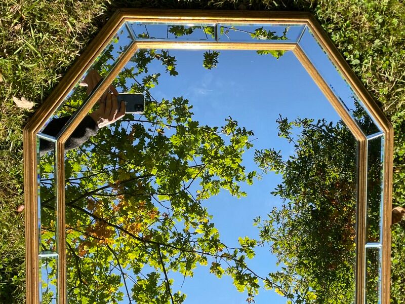large mirror bestelnummer parcloses bisautées, circa 1980 73x93cm