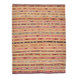 Vintage Striped Pattern Multicolor Kilim Rug, 183x239Cm