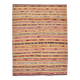 Vintage Striped Pattern Multicolor Kilim Rug, 183x239Cm