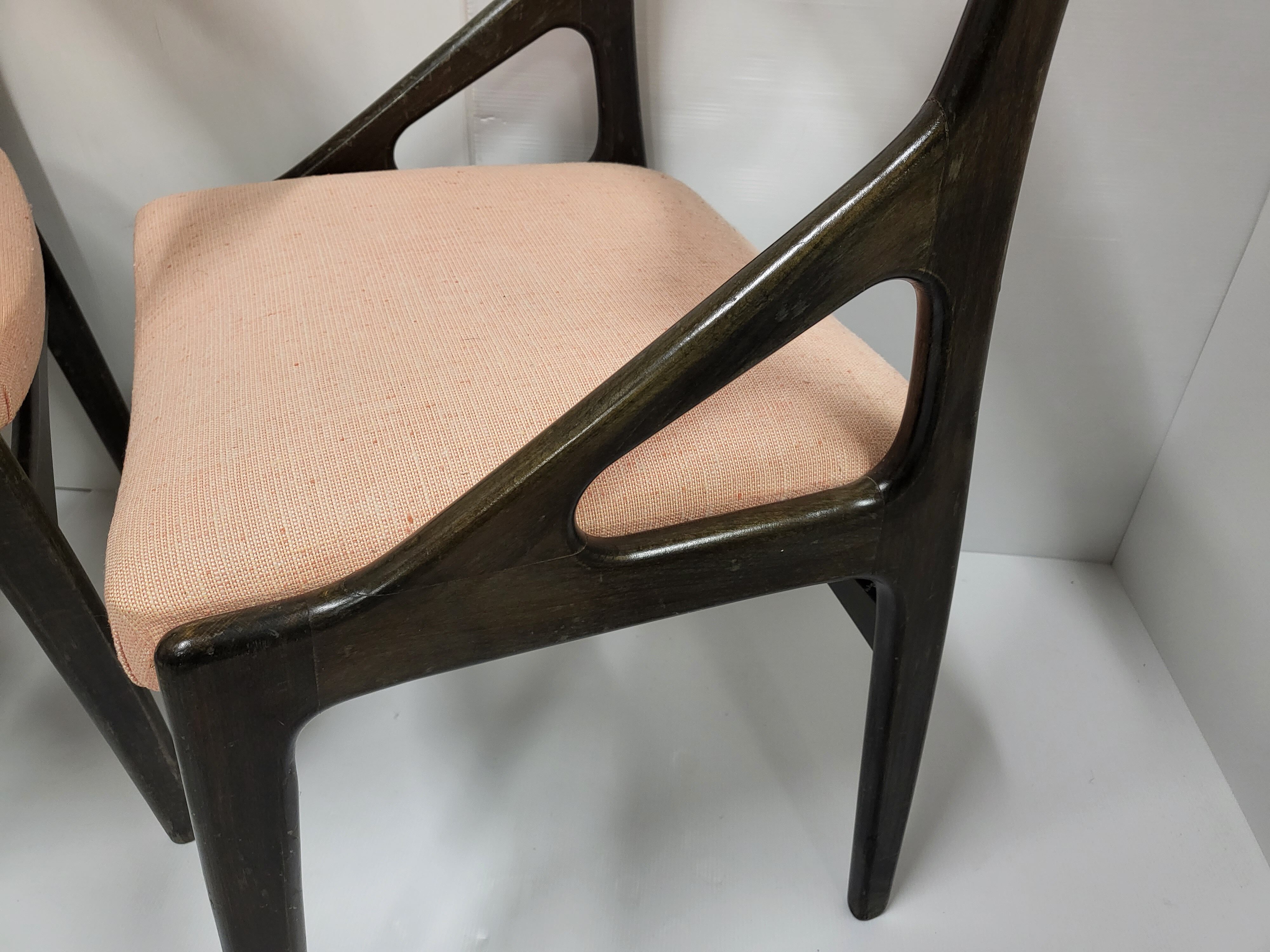Suite de 6 chaises scandinaves 1960