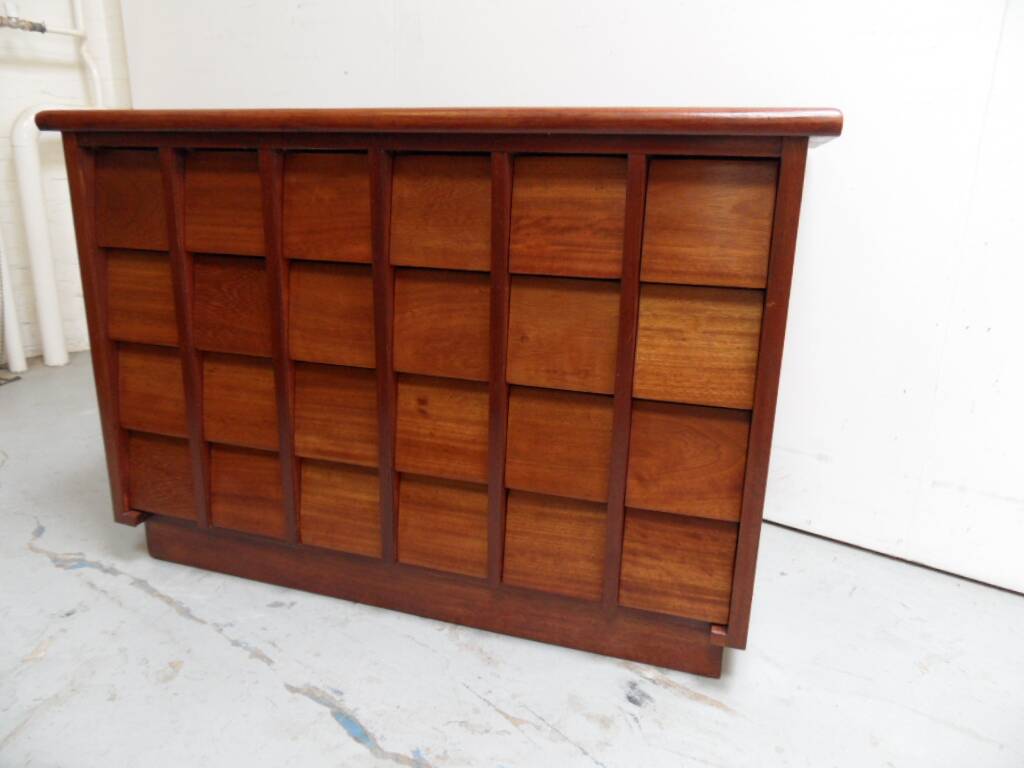 Vintage mahogany filing cabinet with drawers