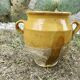 Small glazed yellow terracotta pot, south-west of France early 20th century.