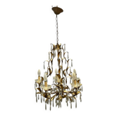 Chandelier tole florentin italien, Italie, années 1950
