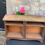 Wooden sideboard without doors for vintage dolls