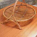 Vintage fruit cup year 50 rattan