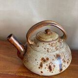 Large stoneware teapot signed JP