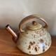 Large stoneware teapot signed JP