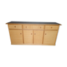 Commode buffet en rotin vintage 1980