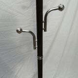 1960 chrome and brown parrot coat rack, 8 balls, marble base