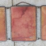 Small art deco triptych barber mirror 21.5 X 51 cm