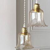 Amber “bell” pendant light