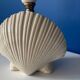 Vintage ceramic shell lamp base - Cream white - Bo style
