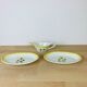 Saucer and two raviers vintage earthenware