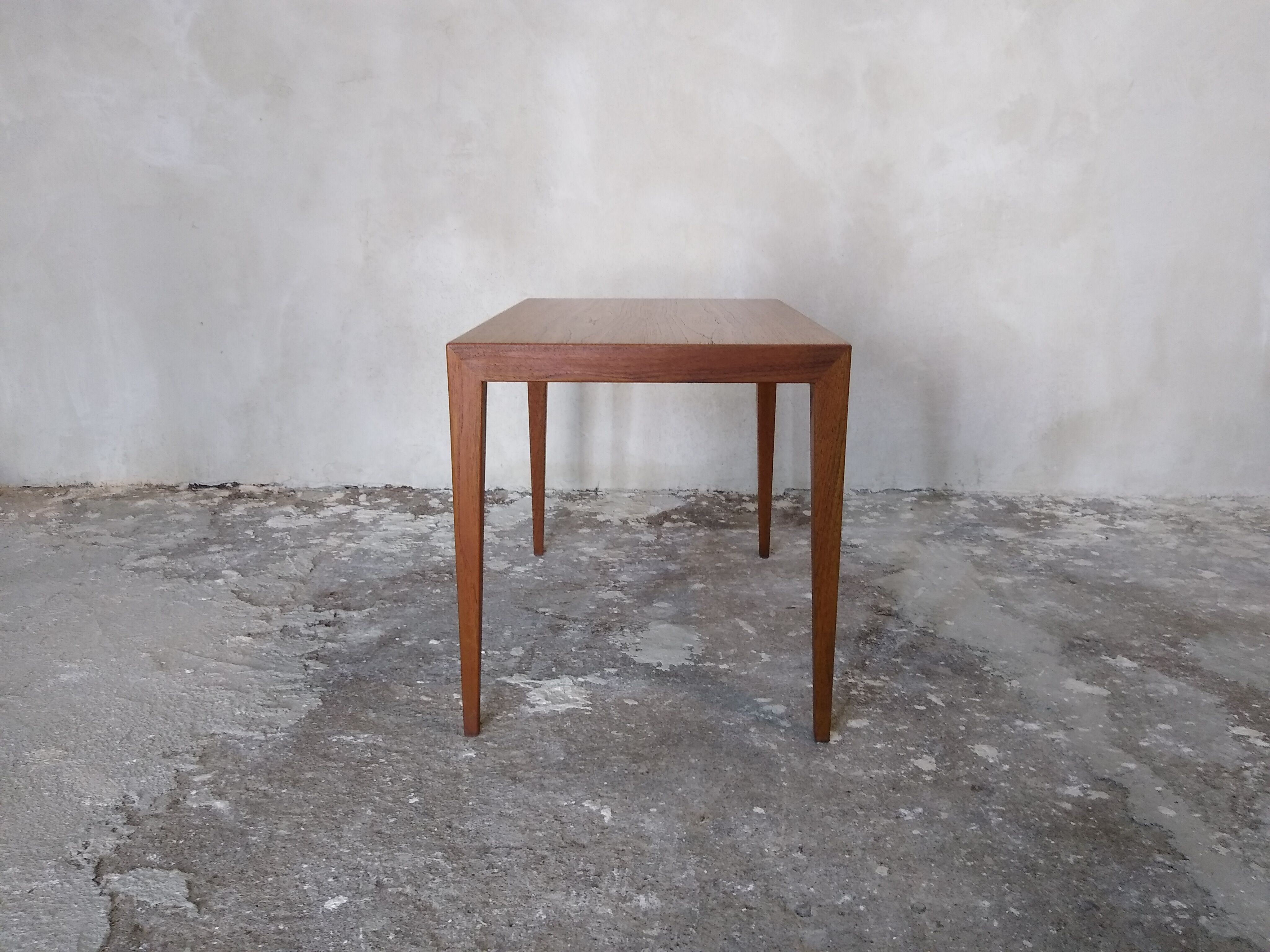 Teak coffee table by S. Hansen for Haslev, Denmark, 60