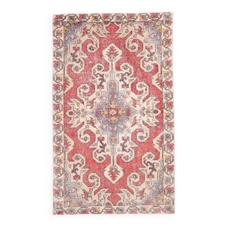 4x7 classic red vintage rug, 126x227cm