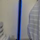 Postmodern Italian metal and plexiglass floor lamp, 1980