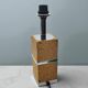 Vintage Modernist Table Lamp Base – Cork and Chrome Design — 1970s