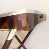 Faux tortoise shell serving tray