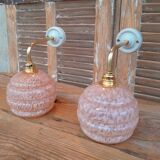 Clichy glass swan neck wall lights