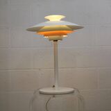 White vintage Danish desk lamp by Jeka Metaltryk - Model Sofie - Denmark 70s