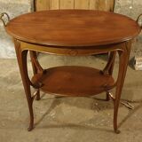 Art Nouveau tea table in solid accajou