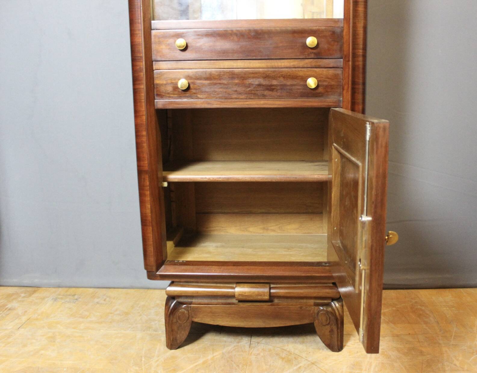 Art Deco Period Walnut Silver Cabinet