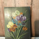 Huile sur bois aux iris