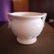 Pot / cover pot in glazed white ceramic - 1950s