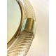 Elegant Round Gold Murano Mirror, Barovier Style