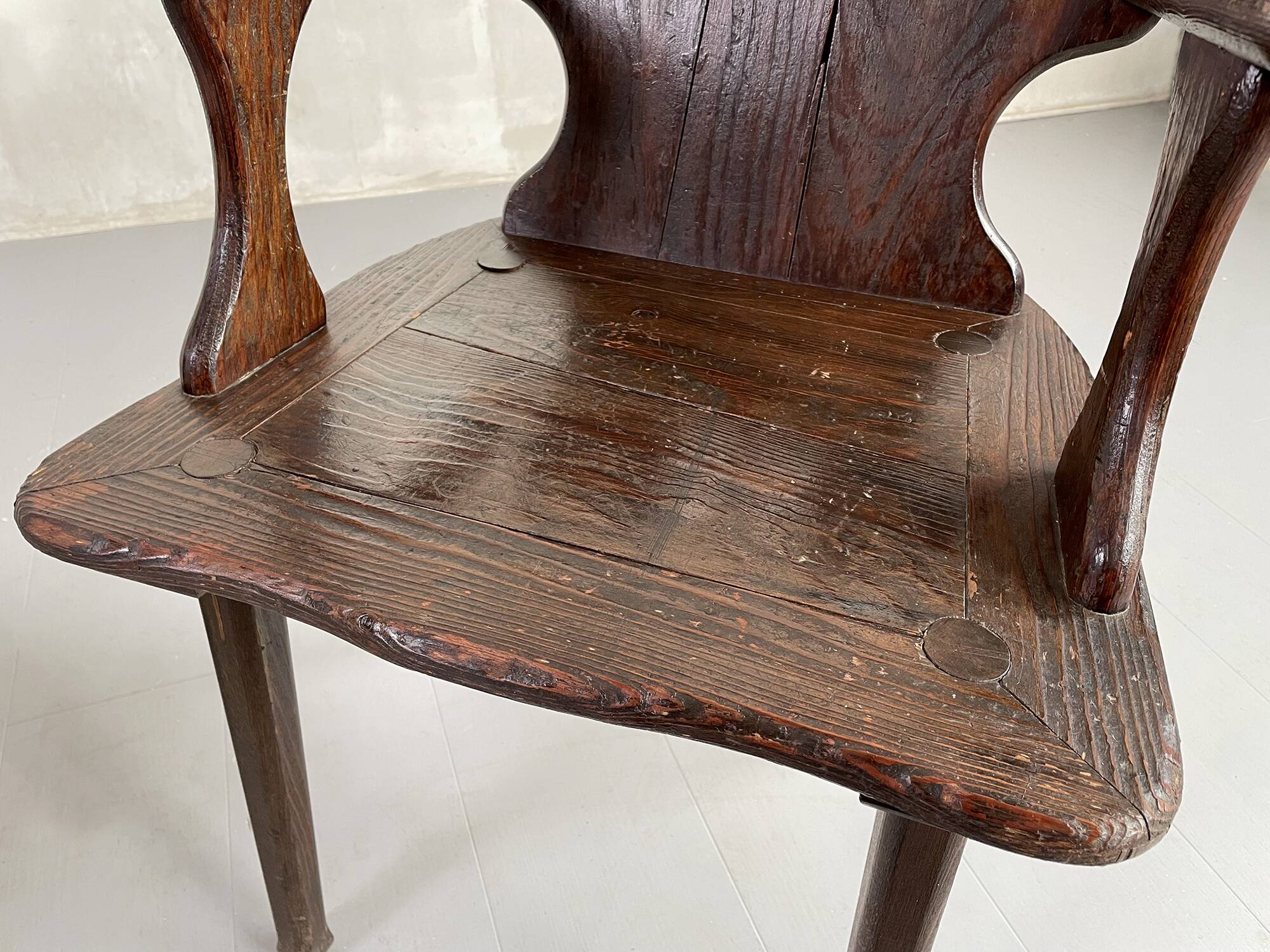 Pair of Savoyard armchairs, France 1950