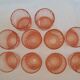 Set of 10 very fine glasses of pink color