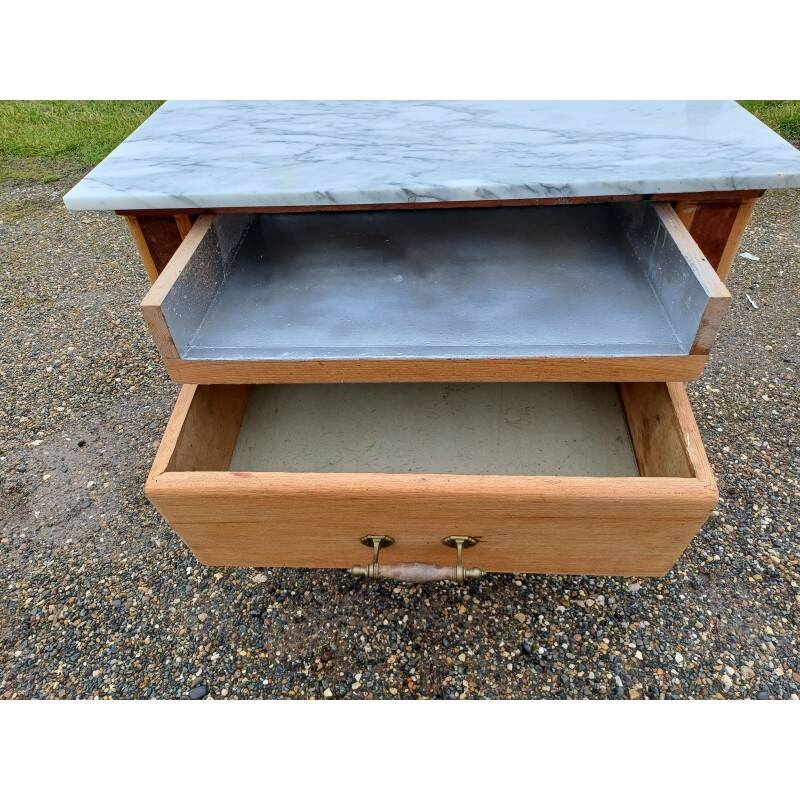 Wood and marble kitchen chopping board