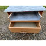 Wood and marble kitchen chopping board