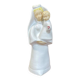Virgin and child in quimper faience with ivory background by bel delecourt