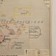 Old geography map school map Oceania political and physical co