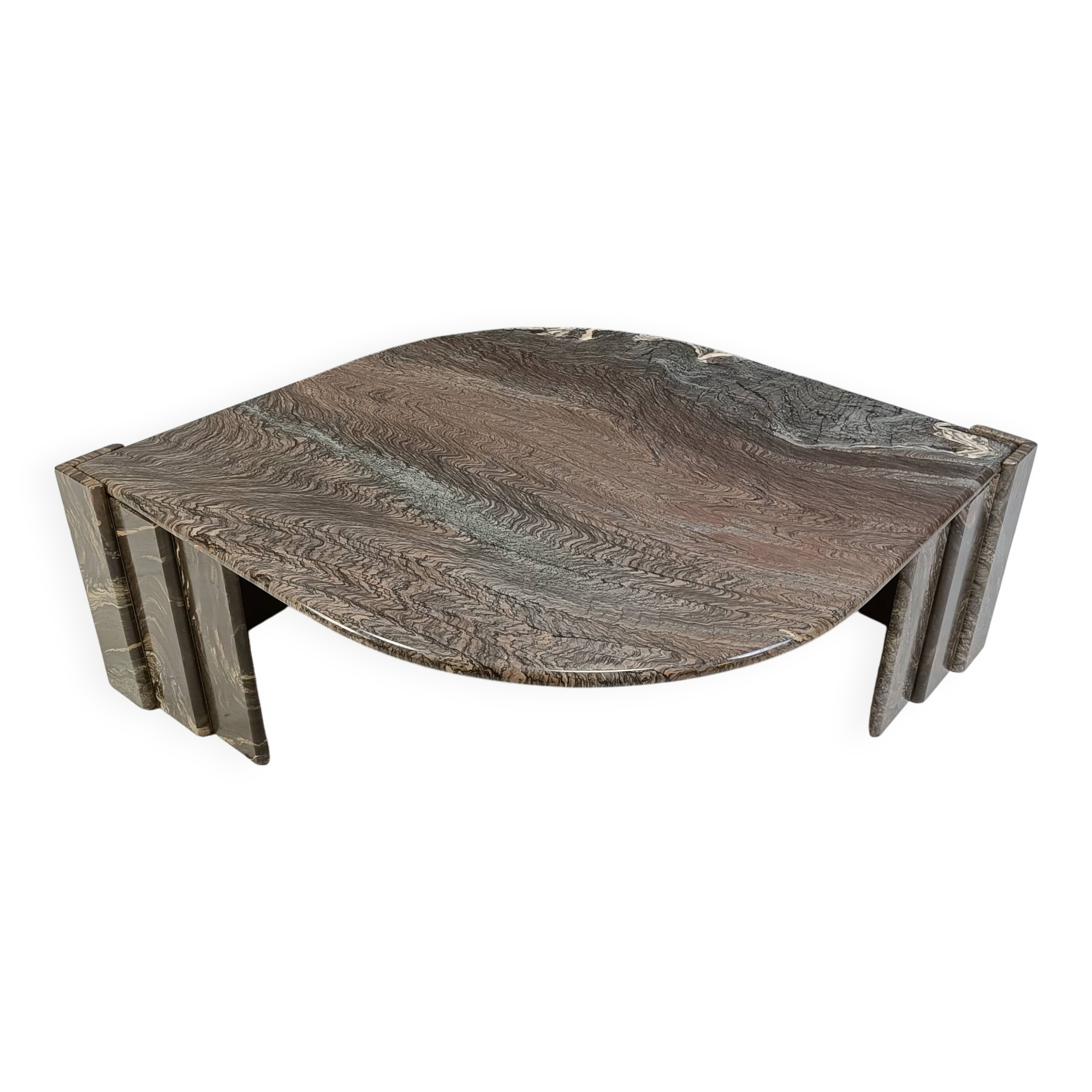 Vintage marble coffee table, 1980s