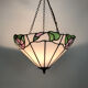 Tiffany washbasin pendant in glass paste with floral decoration