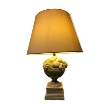 Ceramic fruit bowl lamp