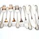 Set of 24 vintage fish cutlery in silver metal reneka
