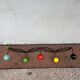 50s coat rack with five vintage balls