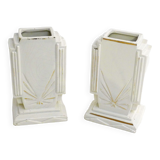 Pair of Art Deco flat vases