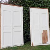 Pair of 19th-century cupboard doors and their frame (1st), woodwork