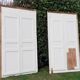 Pair of 19th-century cupboard doors and their frame (1st), woodwork