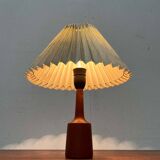 Danish modern teak table lamp from the mid-century, 1960s.
