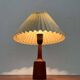 Danish modern teak table lamp from the mid-century, 1960s.
