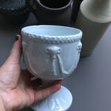 White chalice-cutting vase